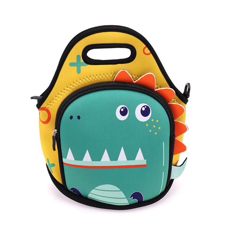 ງ່າຍທີ່ຈະເຮັດຄວາມສະອາດ Crocodile Neoprene Preschool Lunch Bag for Kids