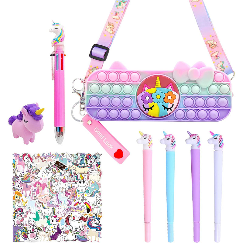 Unicorn Pencil Case Unicorn Stationary Set ສໍາລັບເດັກຍິງ